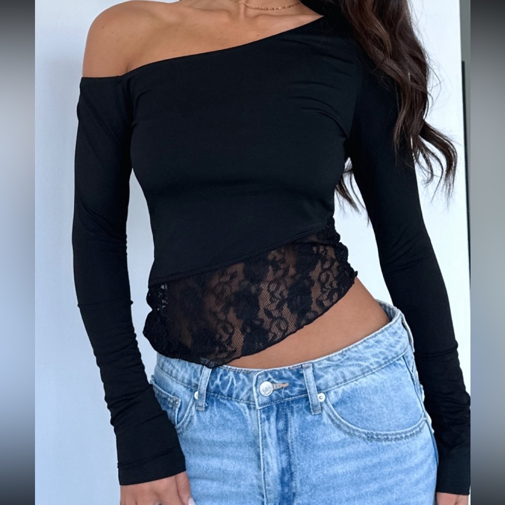What You Did Long Sleeve Top Black